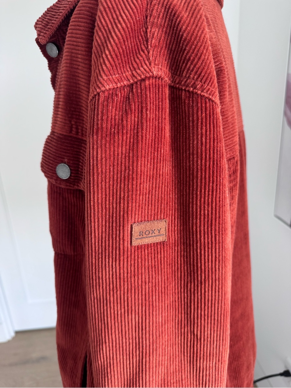 Roxy Billie Corduroy Sherpa-lined Trucker Jacket Burnt Orange - Picture 6 of 9